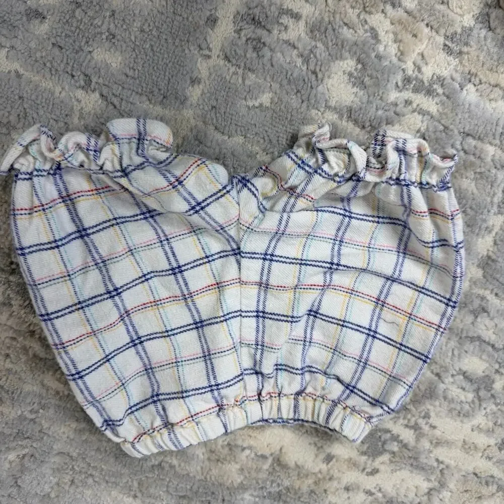 Vintage Sweater & Flannel Infant 2 piece Dress Hearts Flowers 3/6 months CUTE